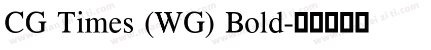 CG Times (WG) Bold字体转换